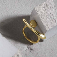 Irregular OT Shape Adjustable 925 Sterling Silver Ring