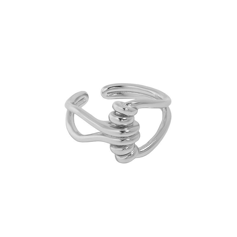 Twist Knot Adjustable Ring in 925 Sterling Silver