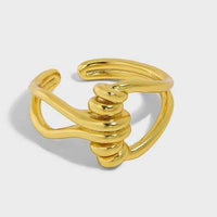 Twist Knot Adjustable Ring in 925 Sterling Silver