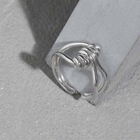 Twist Knot Adjustable Ring in 925 Sterling Silver