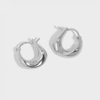 Agravity Circles 925 Sterling Silver Hoop Earrings