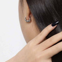 Agravity Circles 925 Sterling Silver Hoop Earrings