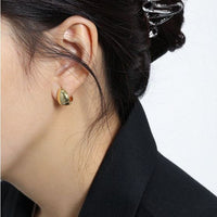 Waterdrop Falling 925 Sterling Silver Hoop Earrings