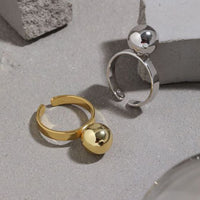 Geometry Ball 925 Sterling Silver Adjustable Ring