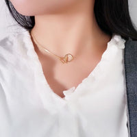 Geometric Round and Triangle Linked Necklace