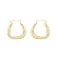 Geometry Round 925 Sterling Silver Hoop Earrings