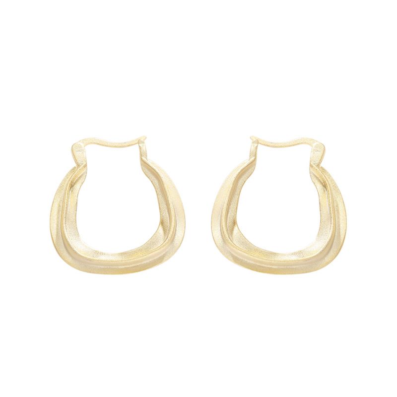 Geometry Round 925 Sterling Silver Hoop Earrings