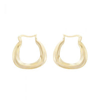 Geometry Round 925 Sterling Silver Hoop Earrings