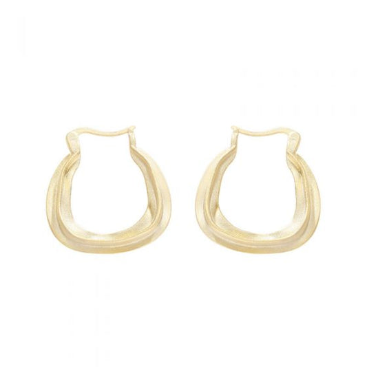 Geometry Round 925 Sterling Silver Hoop Earrings