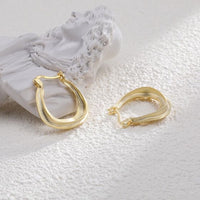 Geometry Round 925 Sterling Silver Hoop Earrings