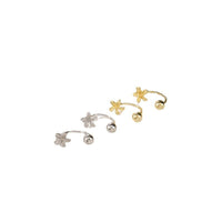 Mini Flower Sterling Silver Stud Earrings