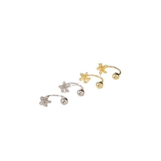 Mini Flower Sterling Silver Stud Earrings