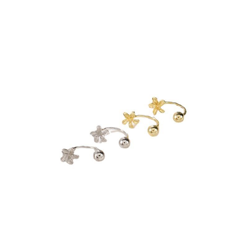 Mini Flower Sterling Silver Stud Earrings