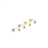 Mini Flower Sterling Silver Stud Earrings
