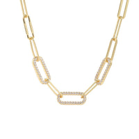 Casual Hollow Crystal Chain 925 Sterling Silver Necklace