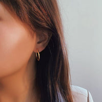Mini Circle 925 Sterling Silver Hoop Earrings