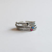 Friend's Natural Agate Bead Adjustable Ring