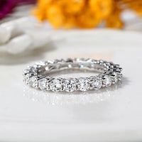 Shining Crystal Circle Sterling Silver Ring