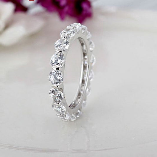 Shining CZ 925 Sterling Silver Ring