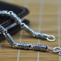 Sanskrit Ong Ma Ni Bei Mei Hong 925 Sterling Silver Necklace