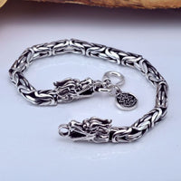 Domineering Dragon 925 Sterling Silver Stud Bracelet