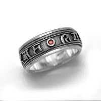 Vintage Buddhism Blessing Ring in 925 Sterling Silver