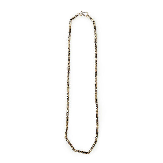 Vintage Bamboo Thai Sterling Silver Chain Necklace