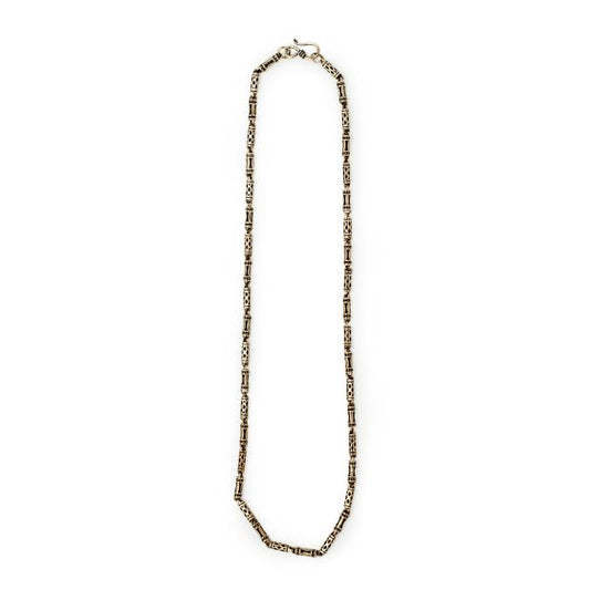 Vintage Bamboo Thai Sterling Silver Chain Necklace