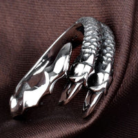 Vintage Dragon Claw Adjustable 925 Sterling Silver Pinky Ring