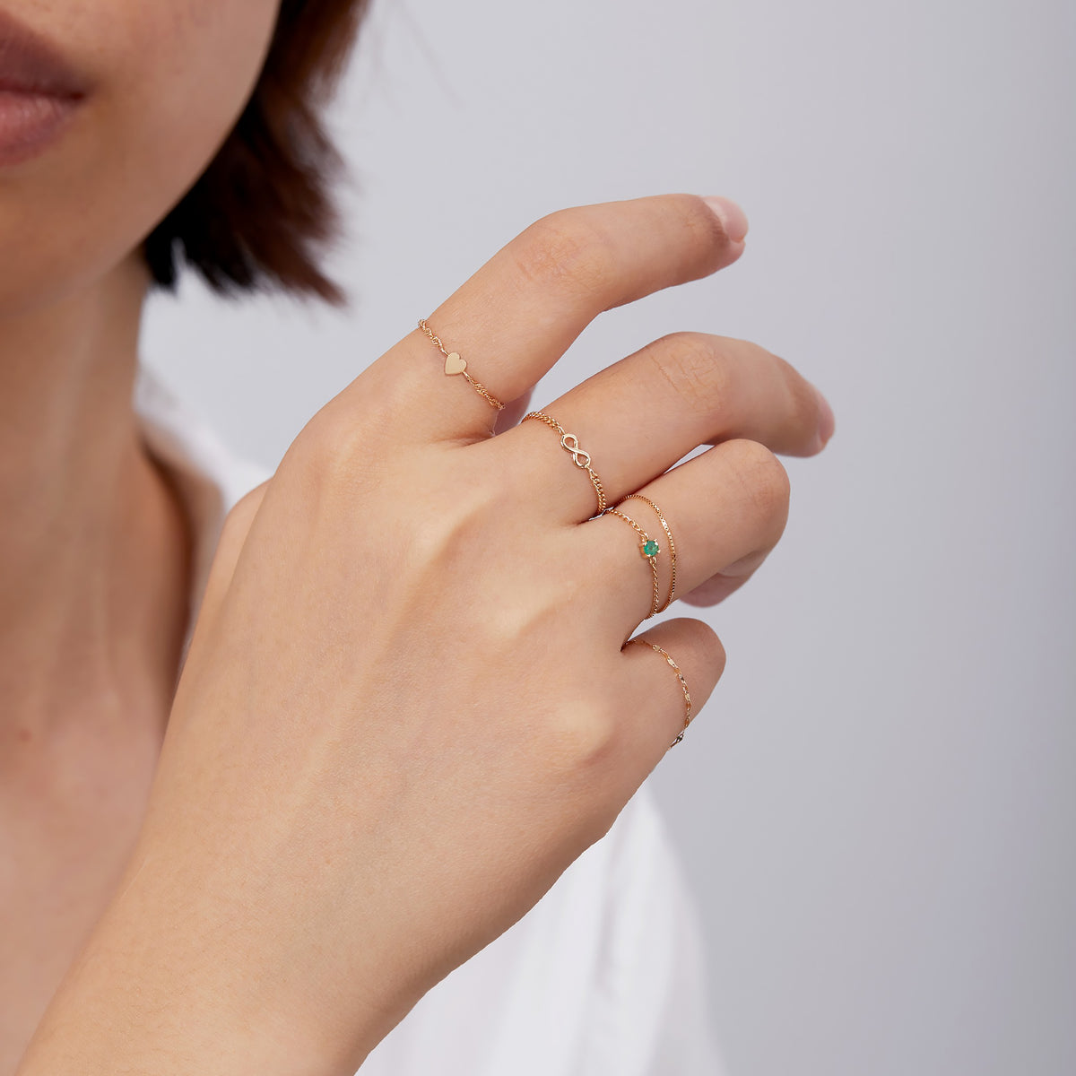 14K Solid Gold Horizontal Heart Connector Charm