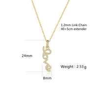 Sterling Silver Love Letter Pendant Necklace