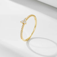 Sterling Silver Three Stone Stacking Ring
