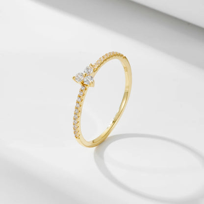 Sterling Silver Three Stone Stacking Ring