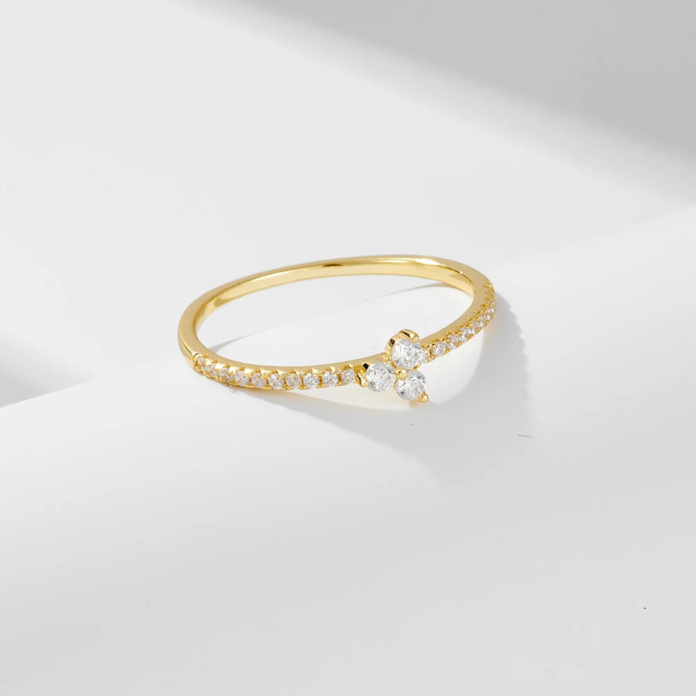 Sterling Silver Three Stone Stacking Ring