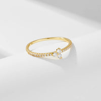 Sterling Silver Three Stone Stacking Ring