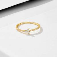 Sterling Silver Three Stone Stacking Ring