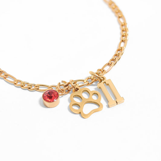 Paw Print Charm 18K Gold PVD Stainless Steel