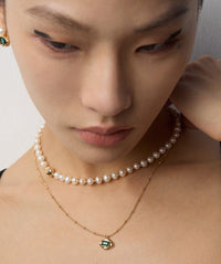 Sterling Silver Natural Freshwater Pearl Necklace