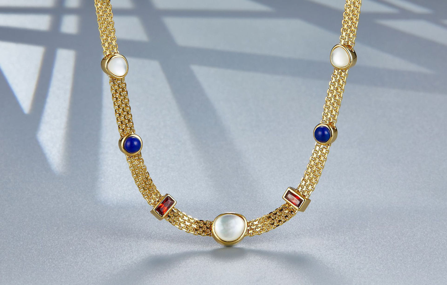 Lapis Lazuli and Pearl Choker Necklace