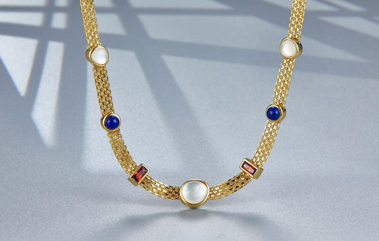 Lapis Lazuli and Pearl Choker Necklace