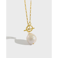 Sterling Silver Baroque Pearl Necklace