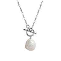 Sterling Silver Baroque Pearl Necklace