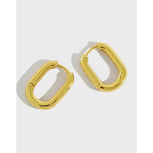 U-Shaped Small Hoop Earrings in Sterling Silver