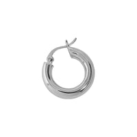 Natural Stone Circle Earrings in Sterling Silver