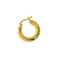 Natural Stone Circle Earrings in Sterling Silver