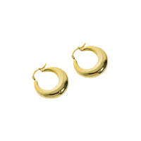Chunky Hoops in 925 Sterling Silver with Gold Plating