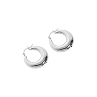 Chunky Hoops in 925 Sterling Silver with Gold Plating