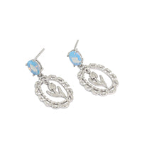 Sterling Silver Moonstone Tulip Drop Earrings