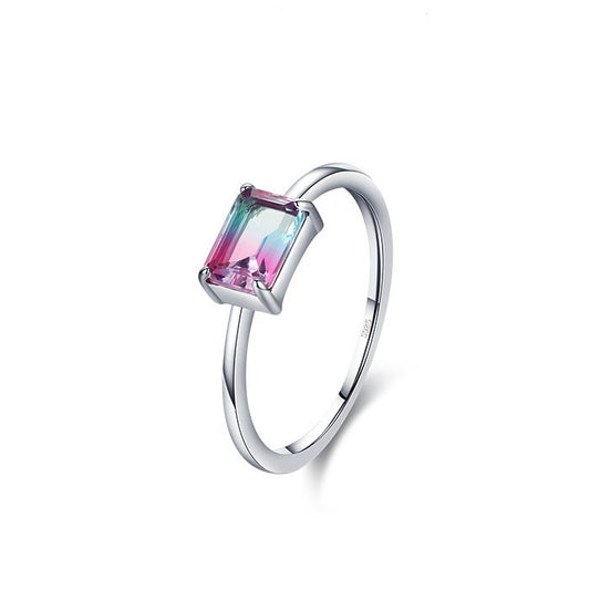 Sterling Silver Candy Tourmaline Ring