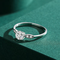 Sterling Silver Round Classic Ring